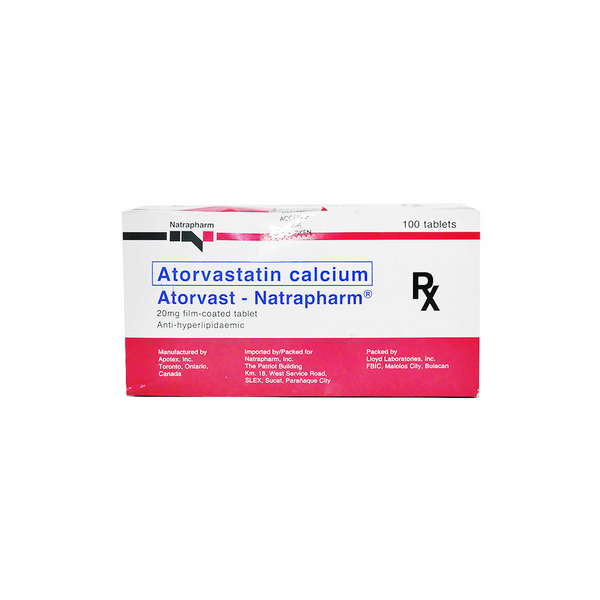 Atorvast-Natrapharm (atorvastatin) 20mg tablet