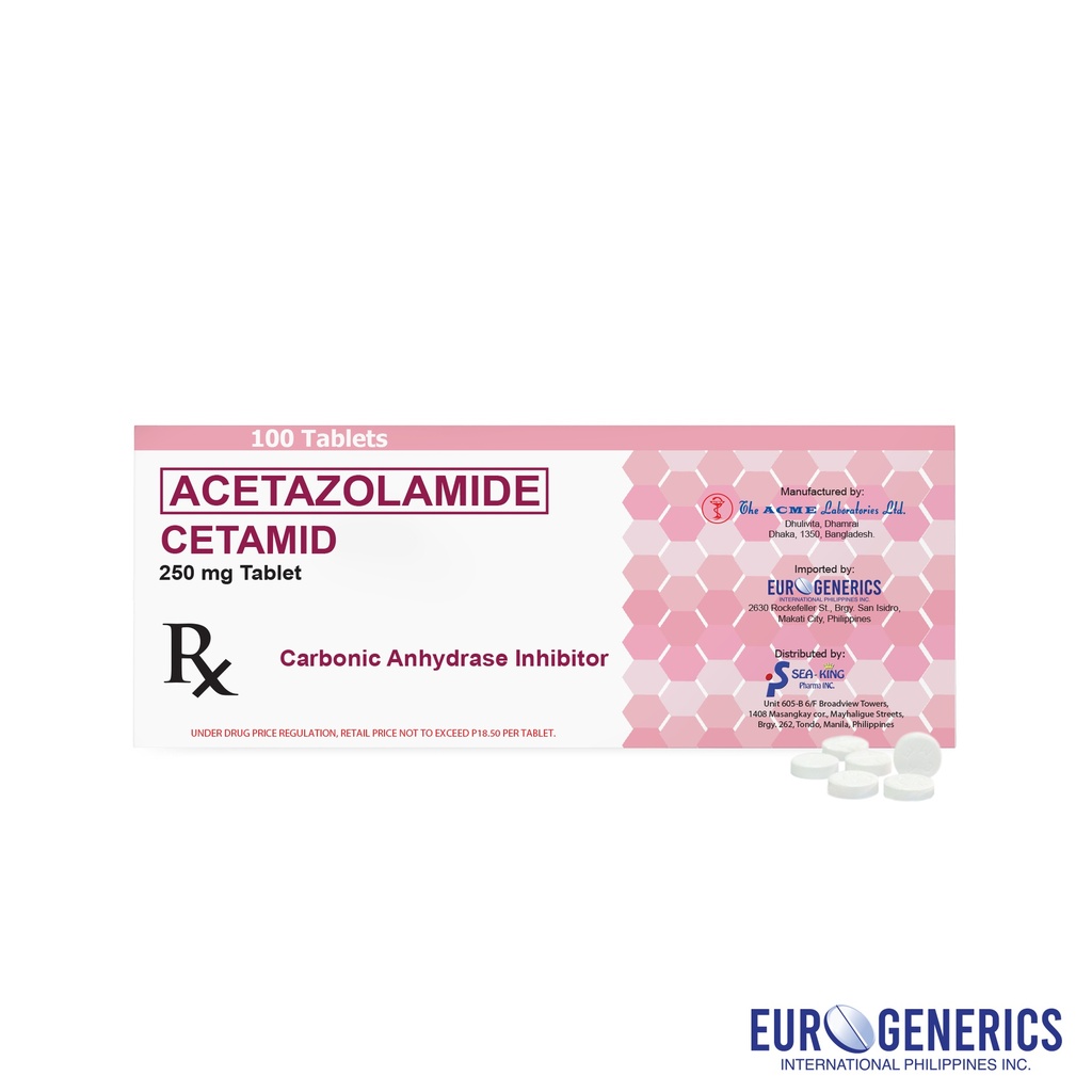 Cetamid (Acetazolamide) 250mg tablet