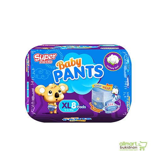 Super Twins Baby Pants XL 8's 