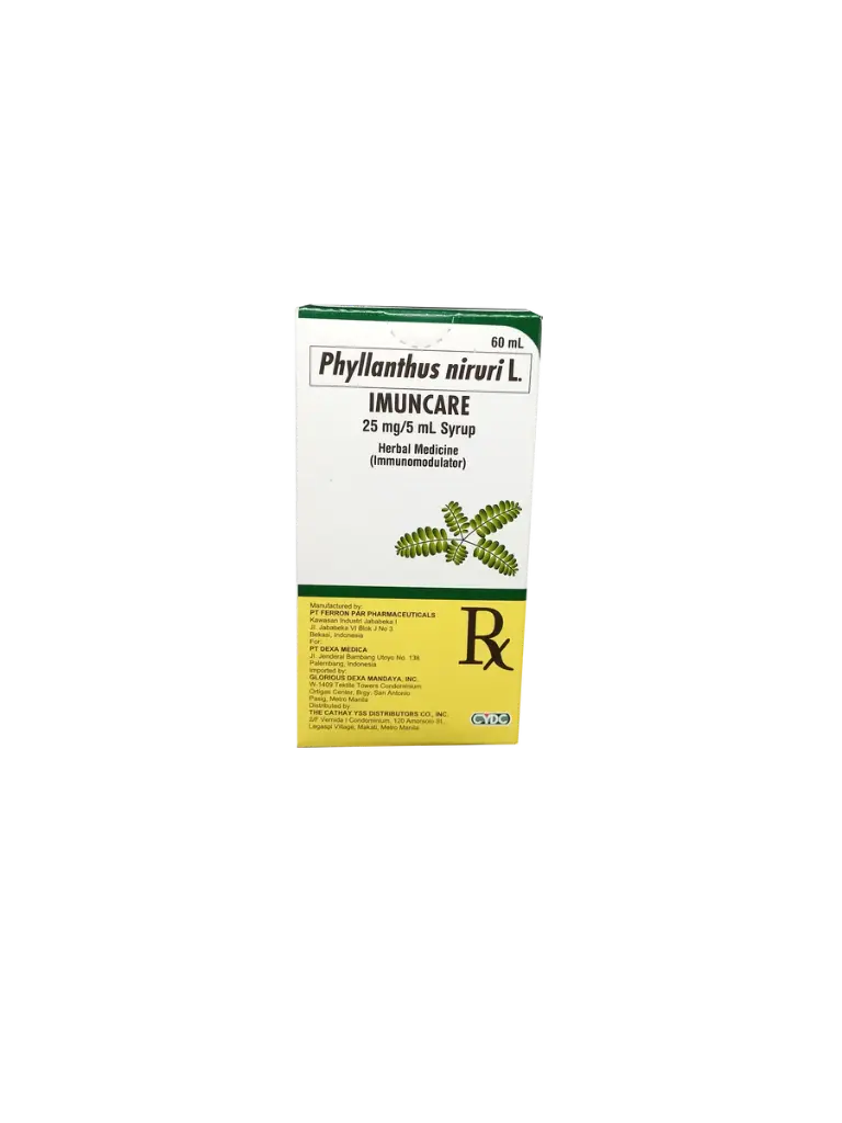 Imuncare (Phyllanthus niruri L.) 25mg/5mL syrup 60mL bottle
