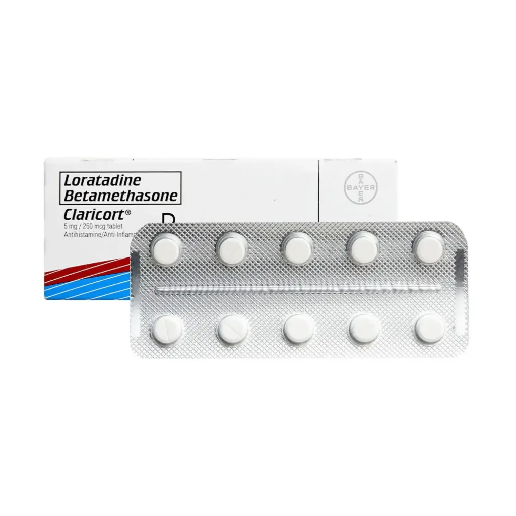 Claricort (loratadine 5 mg + betamethasone 250 mcg) tablet