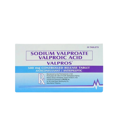 Valpros (sodium valproate) 500mg controlled-release tablet