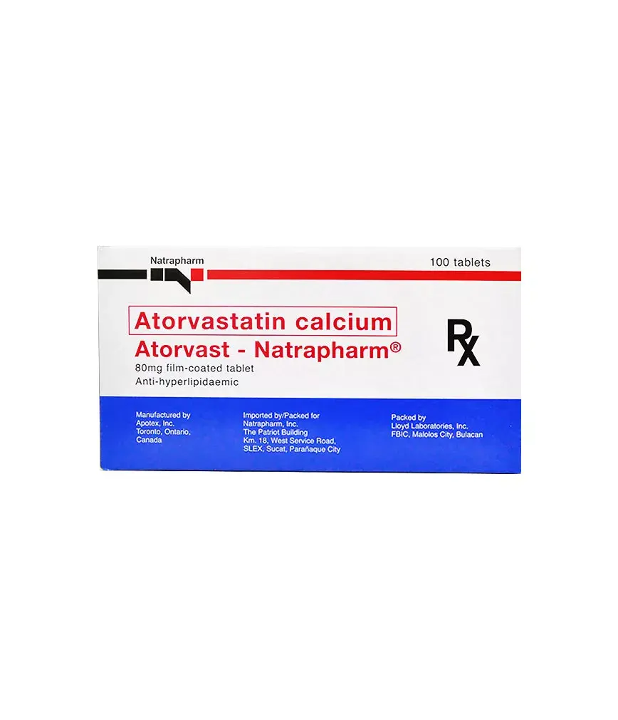 Atorvast-Natrapharm (atorvastatin) 80mg tablet