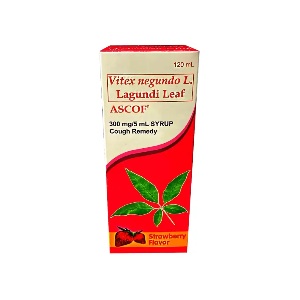 Ascof (lagundi leaf) 300mg/5ml 120ml syrup strawberry