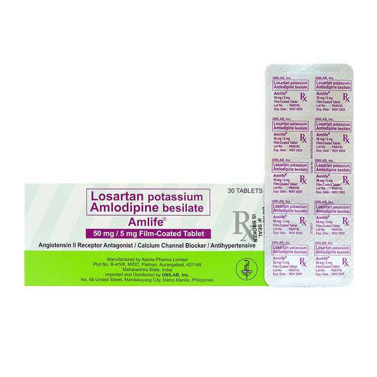 Amlife (Amlodipine/Losartan) 50mg/5mg Tablet