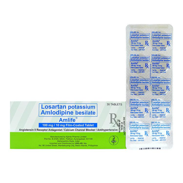 Amlife (Losartan + Amlodipine) 100mg/10mg Film-Coated Tablet