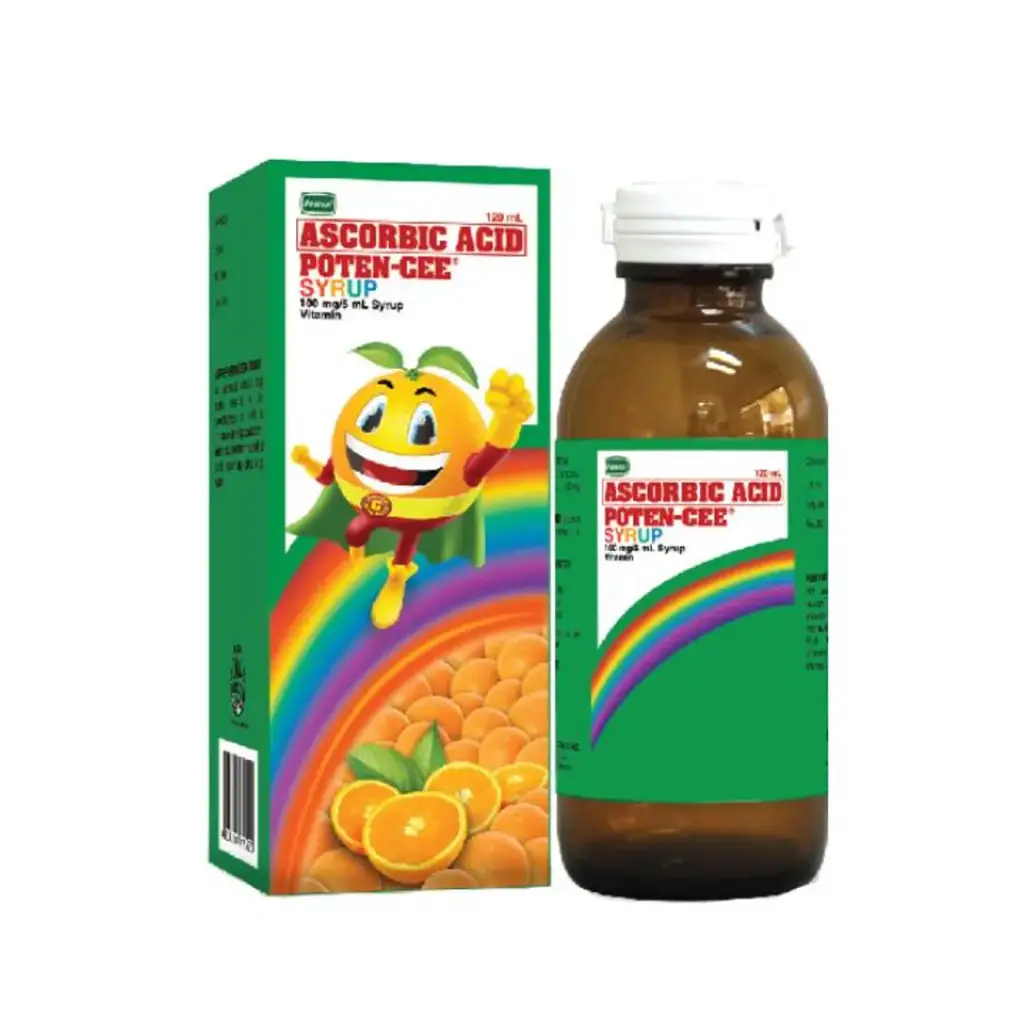 Poten-Cee (ascorbic acid) 100mg/5ml syrup, 120ml bottle 