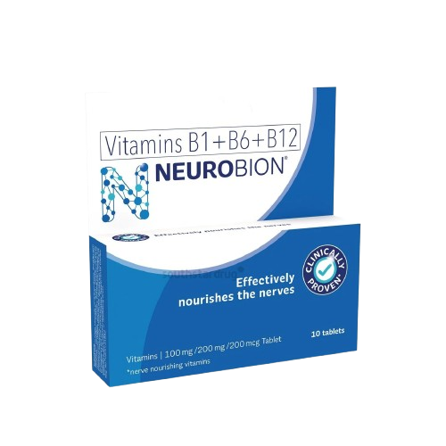 Neurobion (Vitamin B1 + B6 + B12) 100mg/200mg/200mcg Tablet 10's 