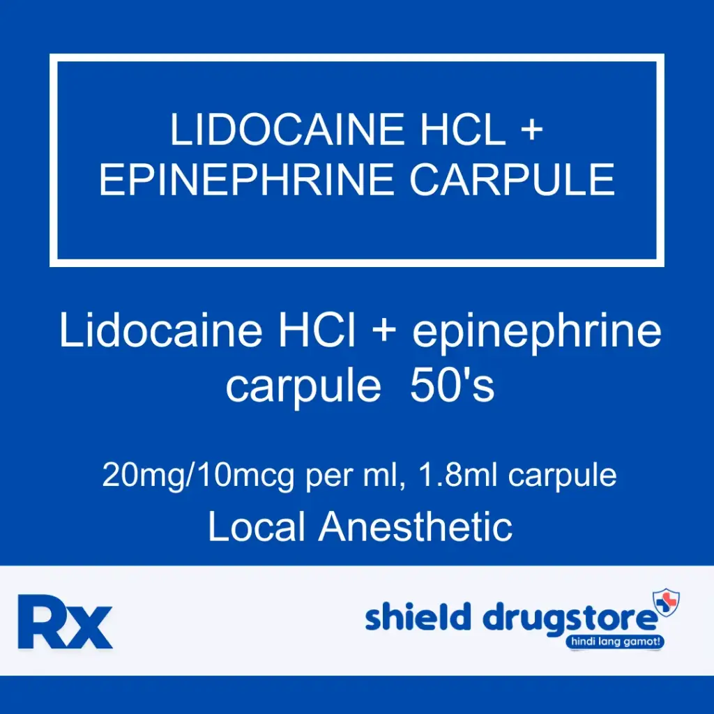GN-LIDOCAINE HCL + EPINEPHRINE CARPULE  50'S