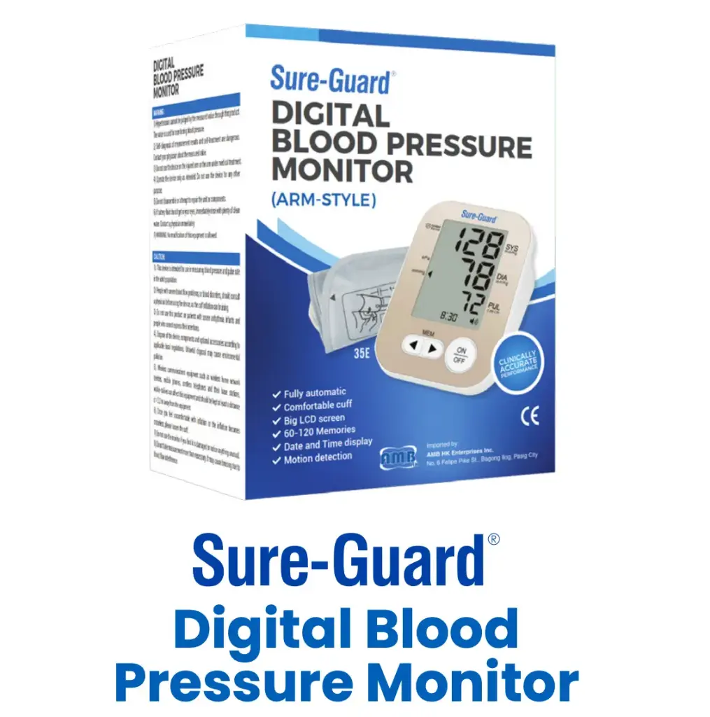 Sure-Guard digital blood pressure monitor upper arm AS-35E