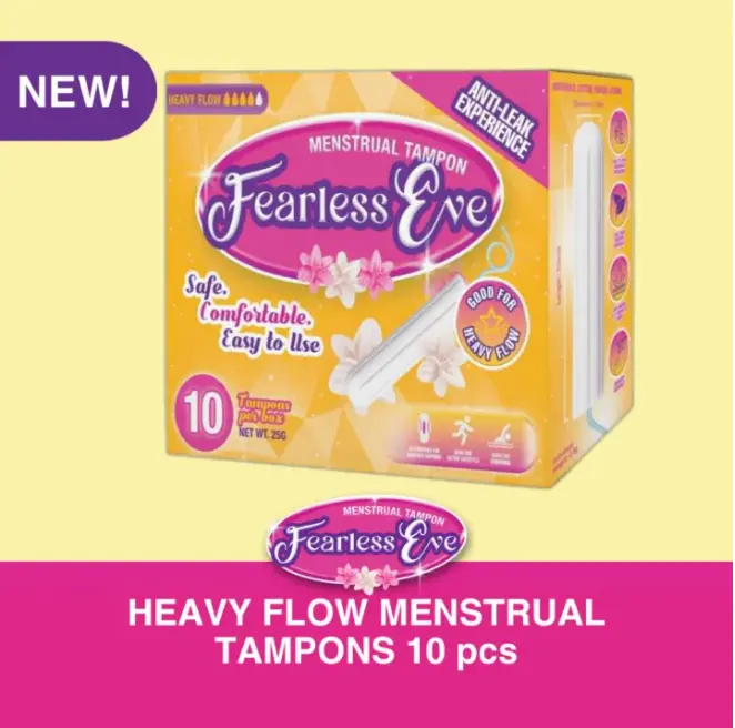 Fearless Eve Menstrual Tampons Heavy Flow 10'S