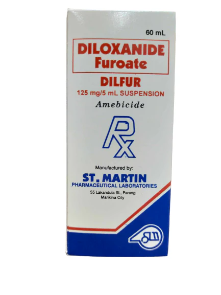 Dilfur (diloxanide furoate) 125mg/5ml suspension