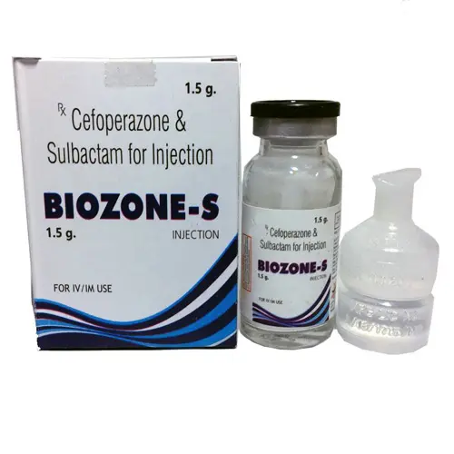 Biozone 1.5 (cefoperazone + sulbactam) 1g/500mg vial 