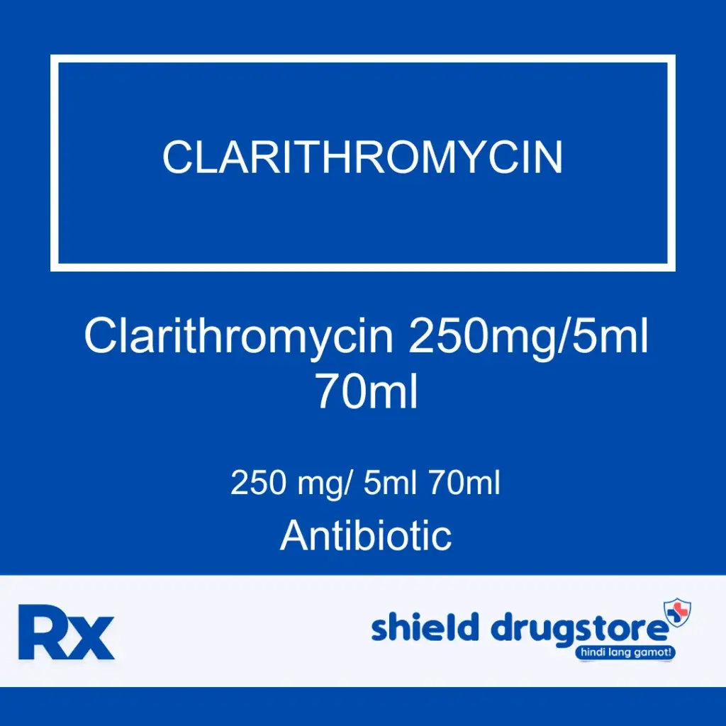 GN-CLARITHROMYCIN 250MG/5ML SUSP 70ML