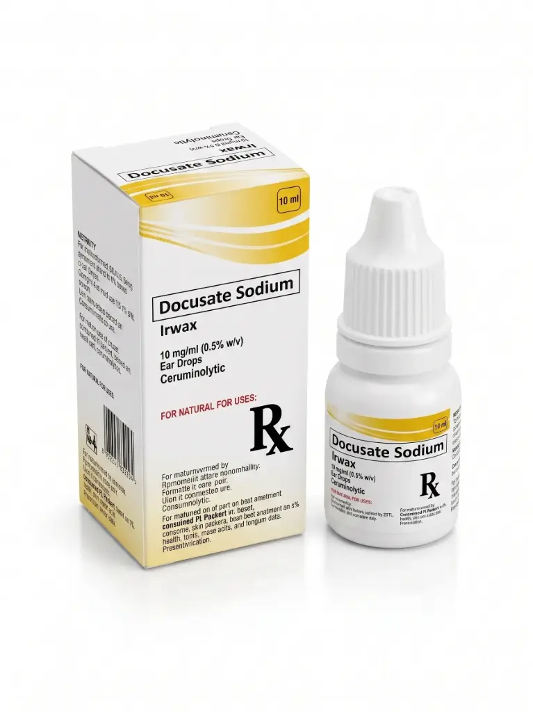 Irwax (docusate sodium) 5mg/ml ear drops 