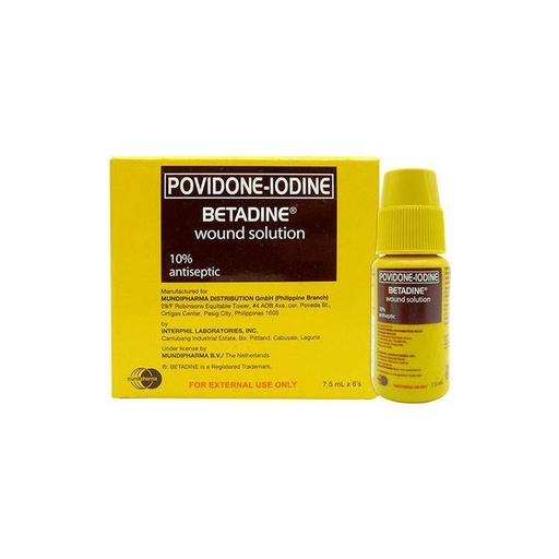 [GR-T10273-INFEC-CAT00003] Betadine Wound Solution (Povidone-Iodine) 7.5ml 