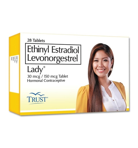 [OTC-T10077-GUT-CAT00005] Lady (Ethinylestradiol + Levonorgestrel) 30mcg/150mcg Pills 