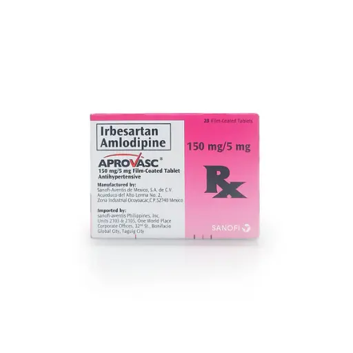 [RX-T10498-CARDI-CAT00105] Aprovasc (Irbesartan + Amlodipine) 150mg/5mg Tablet