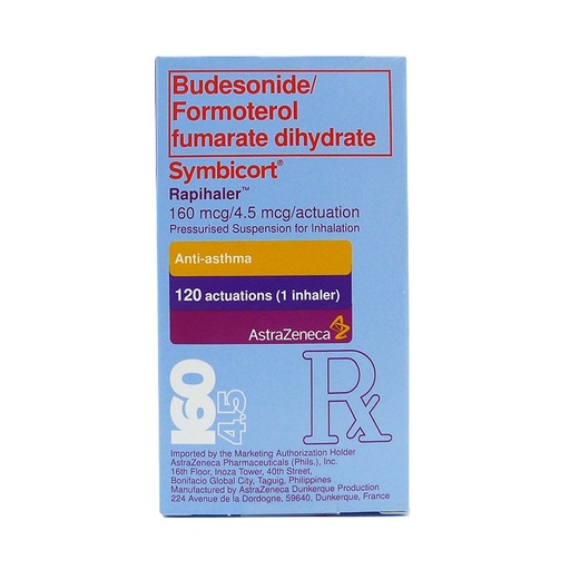 [RX-T11381-RESP-CAT00324] Symbicort Rapihaler (budesonide/formoterol) 160mcg/4.5mcg inhaler