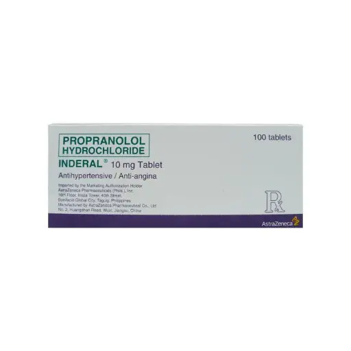 [RX-T10597-CARDI-CAT00204] Inderal (propranolol) 10mg tablet