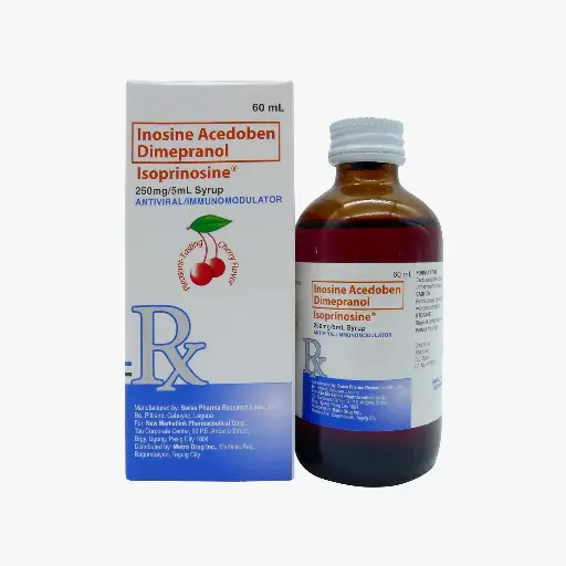 [RX-T10171-ABIO-CAT00171] Isoprinosine (Inosine Acedoben Dimepranol) 250mg/5ml Syrup 60ml