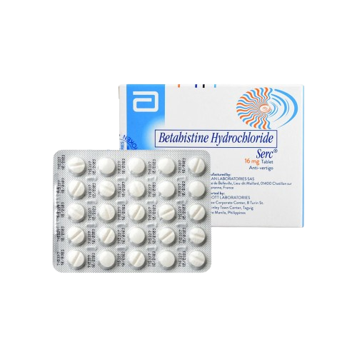 [OTC-T10814-NEURO-CAT00200] Serc (Betahistine Dihydrochloride) 16mg Tablet 