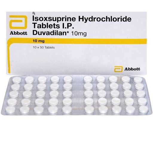 [RX-T10935-GUT-CAT00016] Duvadilan (Isoxsuprine HCl) 10mg Tablet 