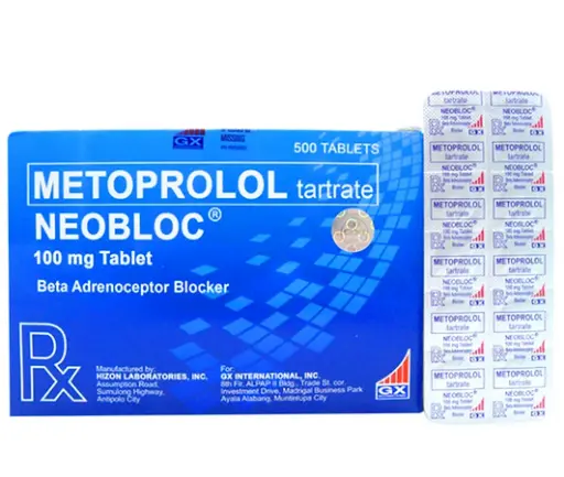 [RX-T10615-CARDI-CAT00222] Neobloc (Metoprolol) 100mg Tablet