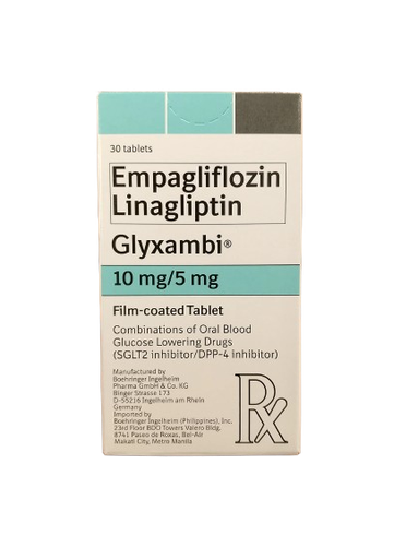 [RX-T10384-ADIAB-CAT00077] Glyxambi (Empagliflozin + Linagliptin) 10mg/5mg Film-Coated Tablet