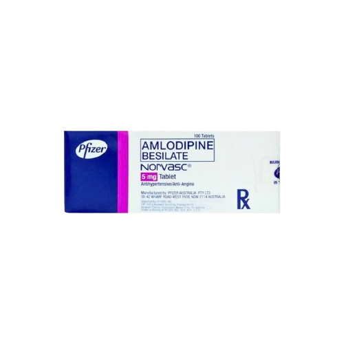 [RX-T10773-CARDI-CAT00380] Norvasc (amlodipine besylate) 5mg tablet