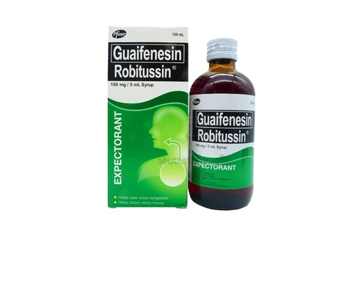 [OTC-T10822-RESP-CAT00407] Robitussin (Guaifenesin) 100mg/5mL syrup, 120mL