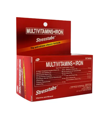 [OTC-T10763-VITF-CAT00408] Stresstabs (Multivitamins with Iron) Tablet 30s