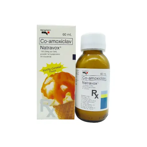 [RX-T10213-ABIO-CAT00213] Natravox (co-amoxiclav) 156.25mg/5mL 60ml suspension