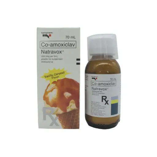 [RX-T10300-ABIO-CAT00300] Natravox (co-amoxiclav) 228.5mg/5mL 70mL suspension