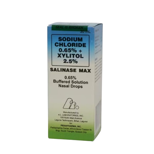 [OTC-T10294-RESP-CAT00104] Salinase Max (Sodium Chloride) 0.65% Buffered Solution Nasal Drops 30ml 