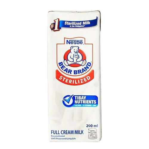 [GR-T10027-BEV-CAT00027] Bear Brand Sterilized Milk 200ml