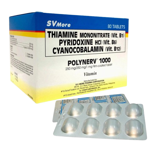 [OTC-T10833-VITF-CAT00438] Polynerv 1000 (Vitamin B1 + B6 + B12) Tablet 