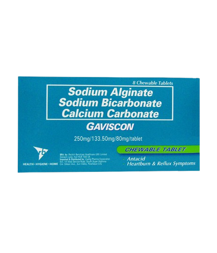 [OTC-T10030-GIT-CAT00027] Gaviscon 250mg/133.5mg/80mg Tablet
