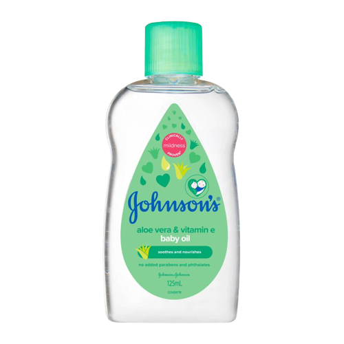 [GR-T10816-SNB-CAT00158] J&J Baby Oil Aloe Vera (mineral oil with aloe vera extract) 125ml