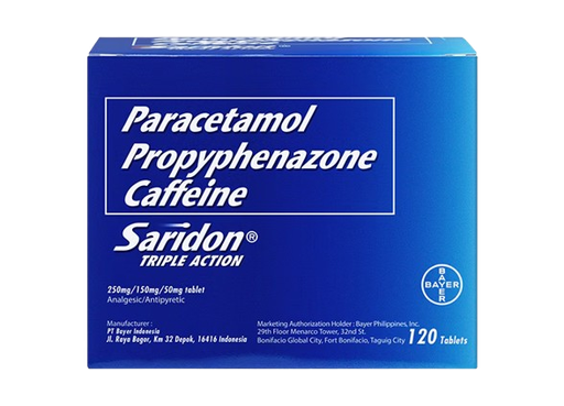 [OTC-T10137-PAIN-CAT00054] Saridon Triple Action (Paracetamol + Propyphenazone + Caffeine) Tablet