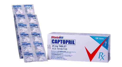 [RX-T10402-CARDI-CAT00009] RM Captopril (Captopril) 25mg Tablet