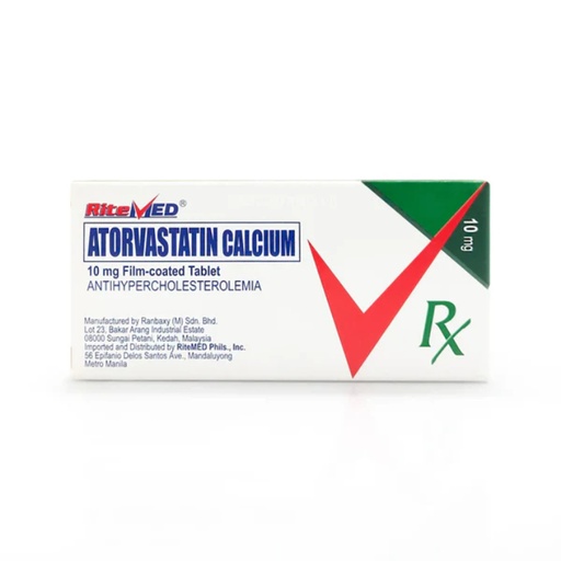 [RX-T10496-CARDI-CAT00103] RM Atorvastatin Calcium (Atorvastatin) 10mg Film-Coated Tablet