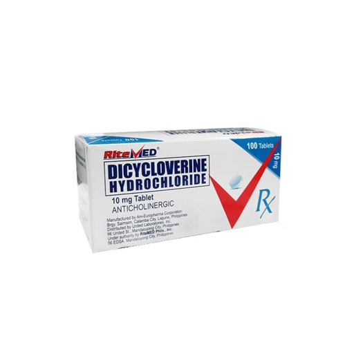[RX-T10930-GIT-CAT00168] RM Dicycloverine (Dicycloverine Hydrochloride) 10mg Tablet