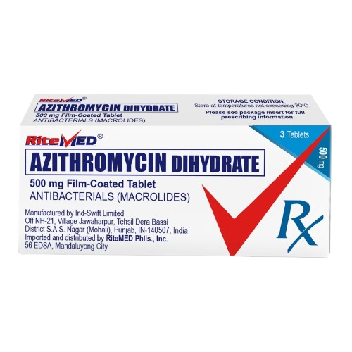 [RX-T10026-ABIO-CAT00026] RM Azithromycin Dihydrate (Azithromycin) 500mg Tablet
