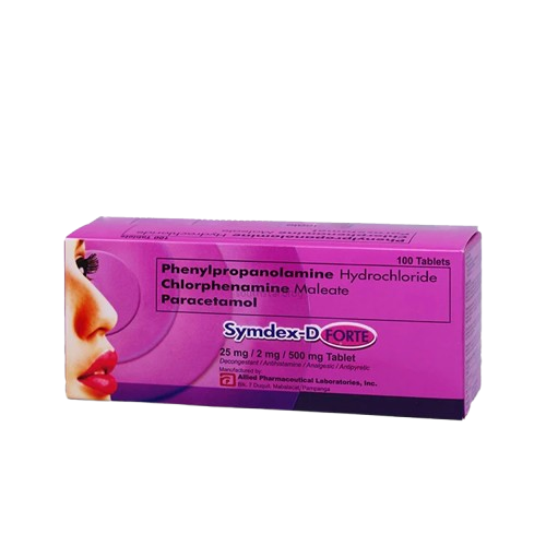 [OTC-T10255-RESP-CAT00065] Symdex-D Forte (Phenylpropanolamine + Chlorphenamine + Paracetamol) Tablet 