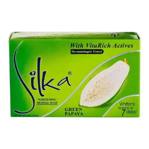 [GR-T10893-SNB-CAT00235] Silka Green Papaya Soap 90g 