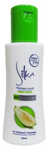 [GR-T10933-SNB-CAT00275] Silka Green Papaya Lotion SPF 10 100ml 