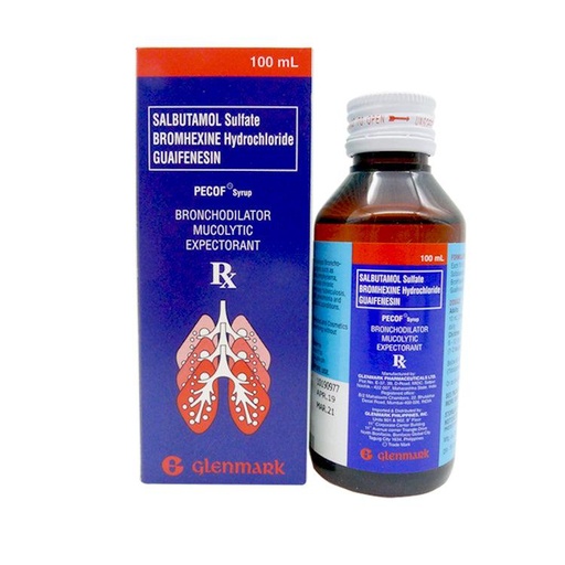 [RX-T11415-RESP-CAT00358] Pecof (Salbutamol + Guaifenesin + Bromhexine) Syrup 100ml