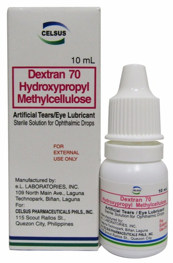 [RX-T10783-EENT-CAT00010] Celsus Dextran 70 + Hydroxypropyl methylcellulose) eye drops 10mL