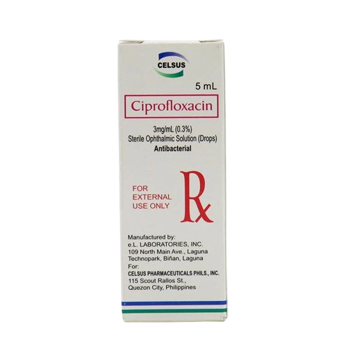[RX-T10830-EENT-CAT00057] Celsus ciprofloxacin 3mg/ml - 5ml ophthalmic solution
